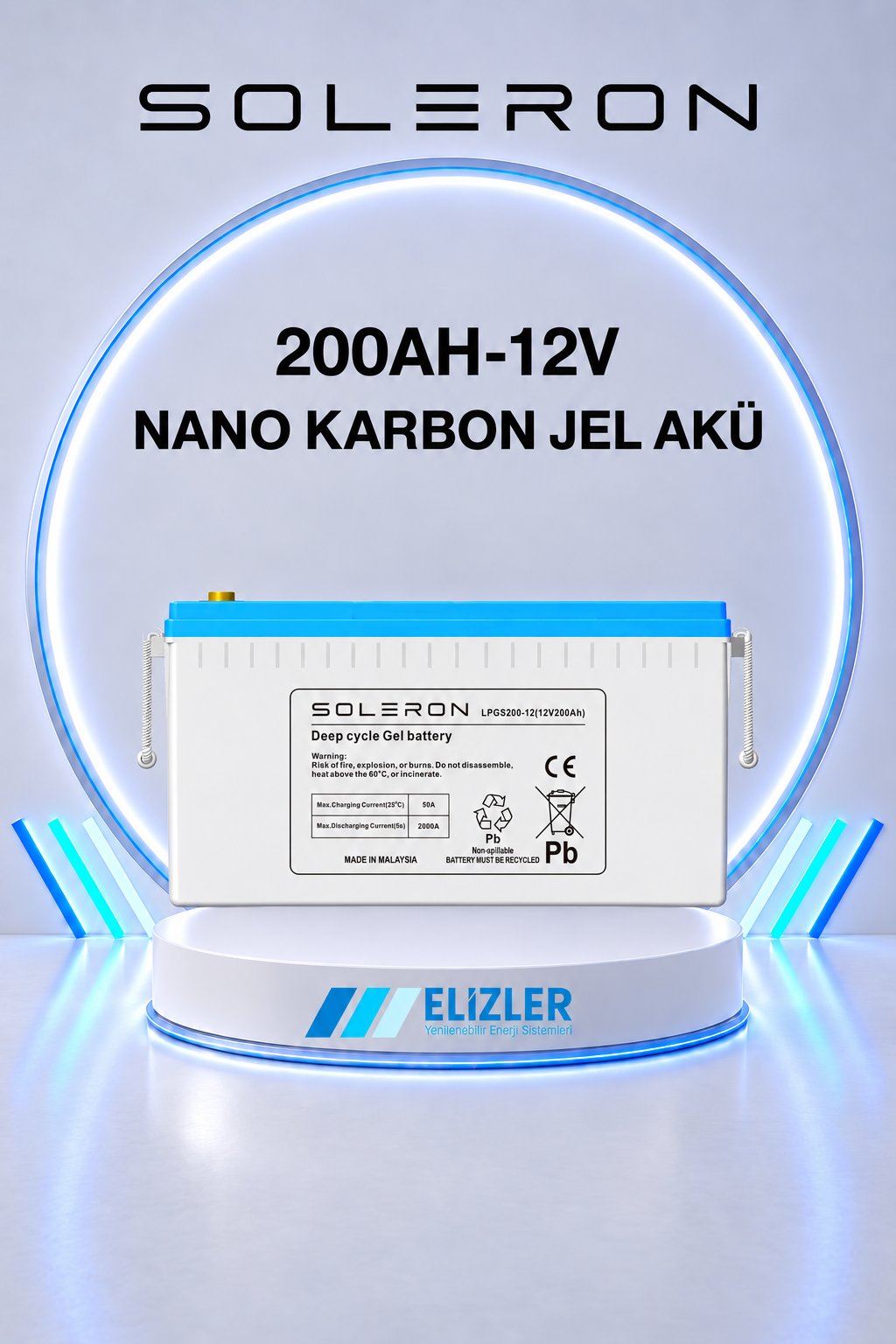 200AH-12V NANO KARBON JEL AKÜ