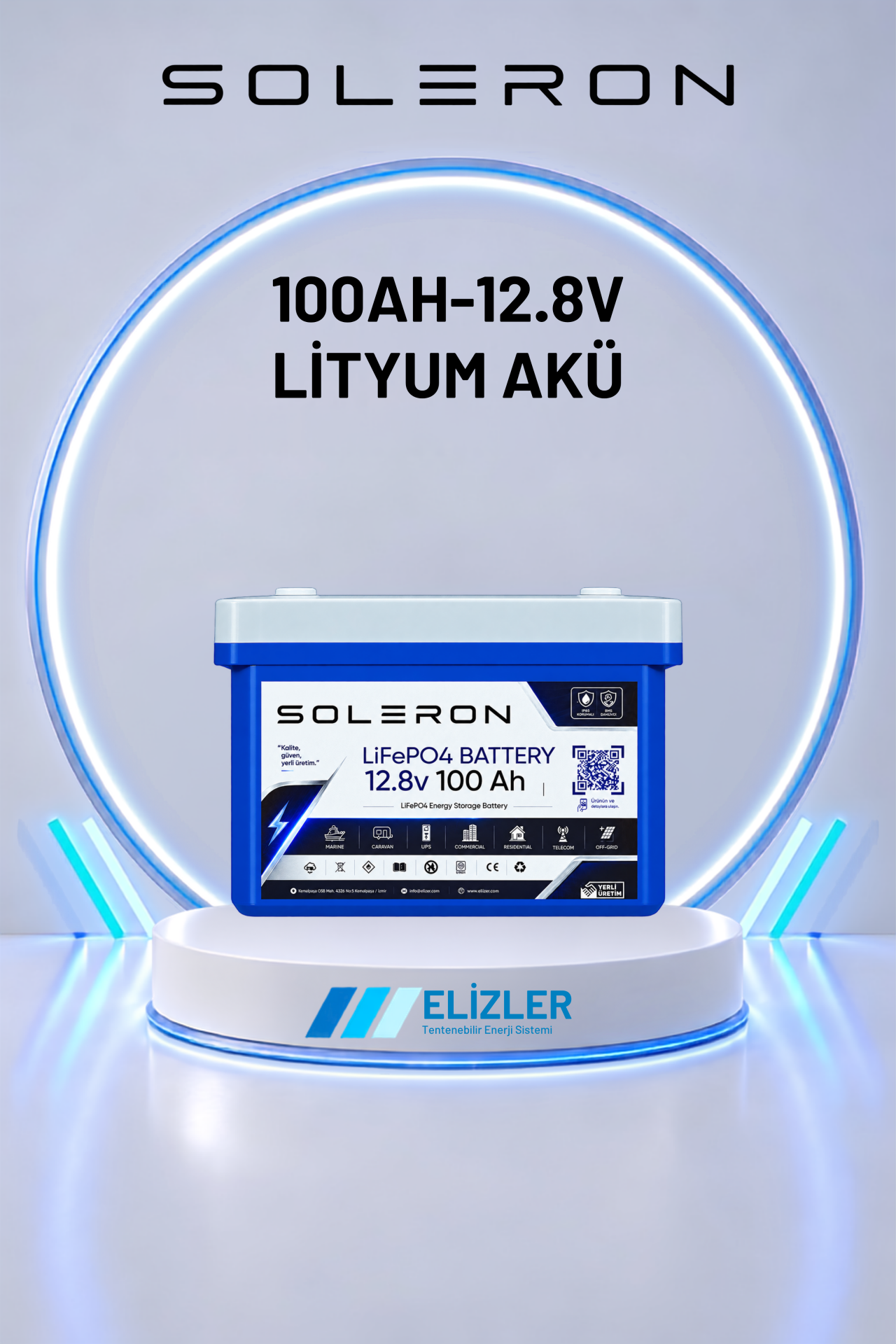 100AH-12.8V LİTYUM AKÜ