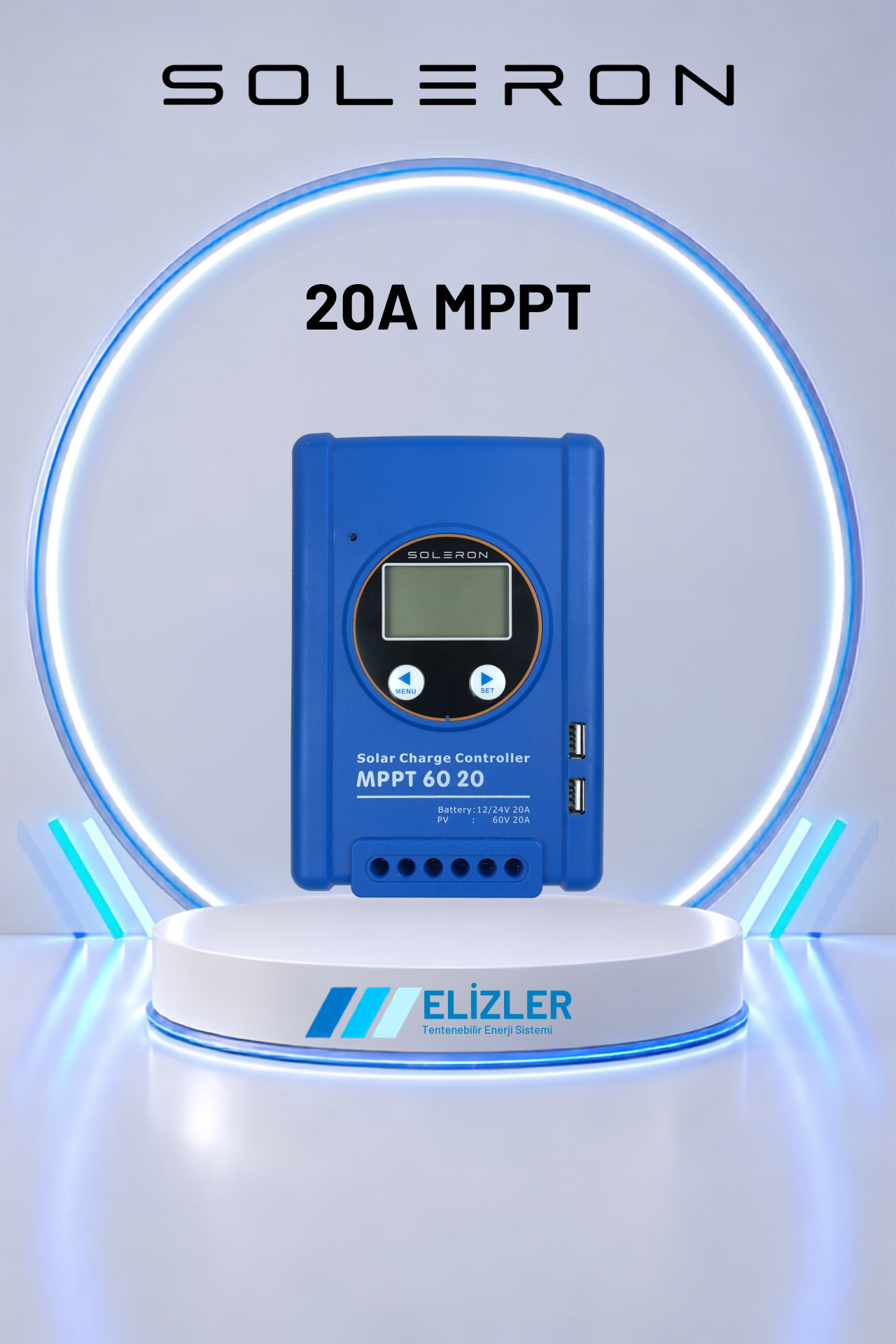 20A MPPT ŞARJ KONTROL CİHAZI 12/24V