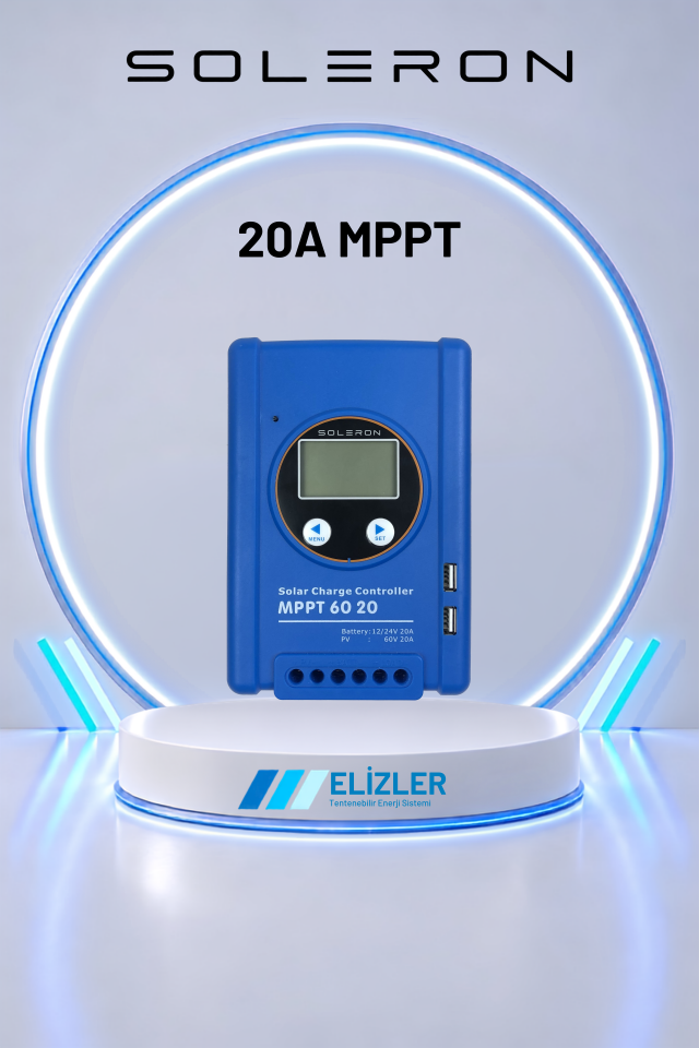 20A MPPT ŞARJ KONTROL CİHAZI 12/24V